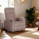 Fauteuil Berçant Inclinable Pivotant Hailey - Arlo Beige (Tissu résistant aux taches)-Jaymar BB-JAM-523-ARLO-096-CLÉMENT