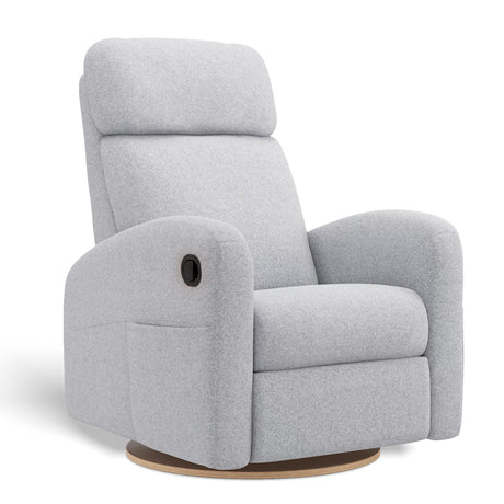 Fauteuil Berçant Inclinable Pivotant Hailey - Arlo Heather Silver (Tissu résistant aux taches)-Jaymar BB-JAM-523-ARLO-57-CLÉMENT