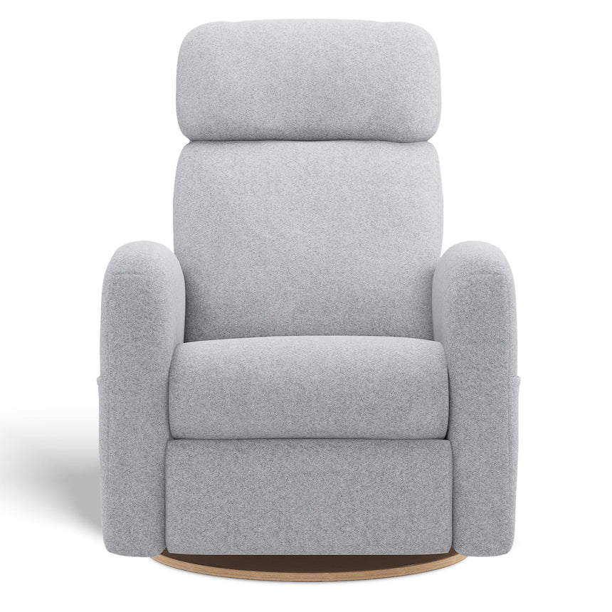 Fauteuil Berçant Inclinable Pivotant Hailey - Arlo Heather Silver (Tissu résistant aux taches)-Jaymar BB-JAM-523-ARLO-57-CLÉMENT