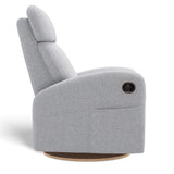 Fauteuil Berçant Inclinable Pivotant Hailey - Arlo Heather Silver (Tissu résistant aux taches)-Jaymar BB-JAM-523-ARLO-57-CLÉMENT