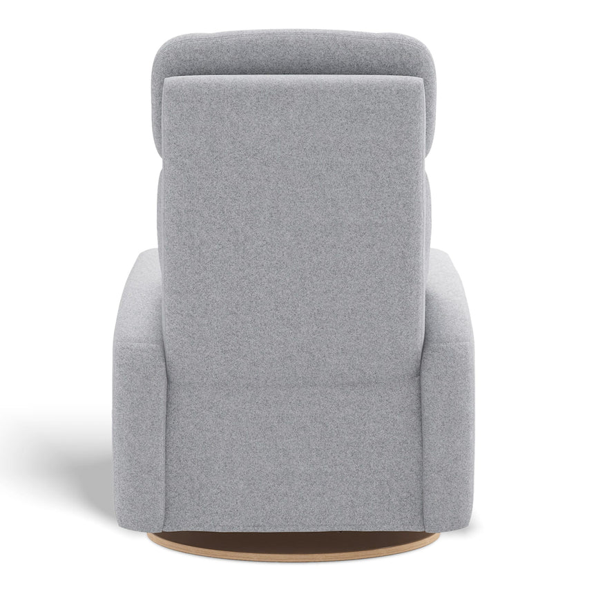 Fauteuil Berçant Inclinable Pivotant Hailey - Arlo Heather Silver (Tissu résistant aux taches)-Jaymar BB-JAM-523-ARLO-57-CLÉMENT