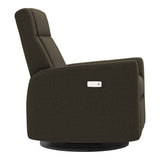 Grand Fauteuil Berçant et Pivotant Nelly avec Mécanisme Électrique - Tissu Anti-tache Mojo Espresso-Jaymar BB-JAM-525-ESPRE006-CLÉMENT