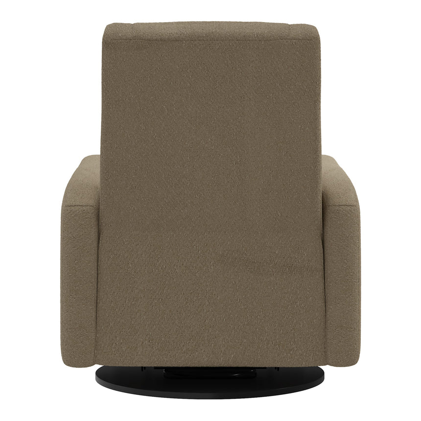 Grand Fauteuil Berçant et Pivotant Nelly avec Mécanisme Électrique - Tissu Anti-tache Tessa Mocha-Jaymar BB-JAM-525295-MO606-CLÉMENT