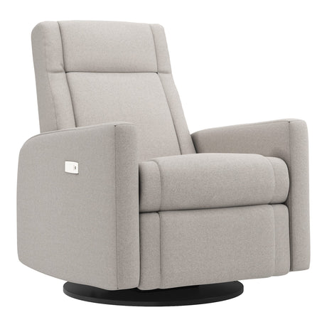 Grand Fauteuil Berçant et Pivotant Nelly avec Mécanisme Électrique - Arlo Heather Pearl (Tissu résistant aux taches)-Jaymar BB-JAM-525295ARL601-CLÉMENT