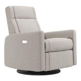 Grand Fauteuil Berçant et Pivotant Nelly avec Mécanisme Électrique - Arlo Heather Pearl (Tissu résistant aux taches)-Jaymar BB-JAM-525295ARL601-CLÉMENT