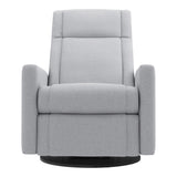 Grand Fauteuil Berçant et Pivotant Nelly avec Mécanisme Électrique - Arlo Heather Silver (Tissu résistant aux taches)-Jaymar BB-JAM-525295ARLO57-CLÉMENT