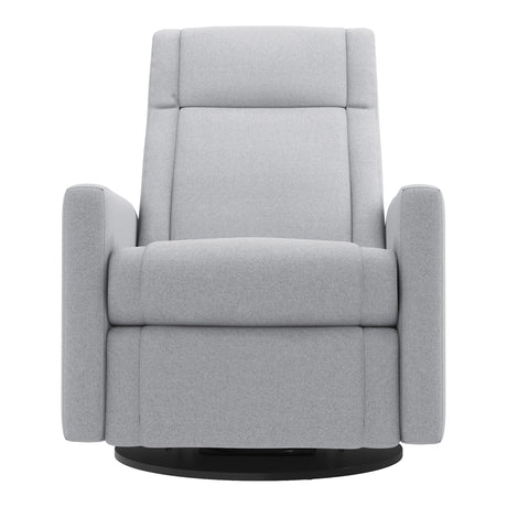 Grand Fauteuil Berçant et Pivotant Nelly avec Mécanisme Électrique - Arlo Heather Silver (Tissu résistant aux taches)-Jaymar BB-JAM-525295ARLO57-CLÉMENT
