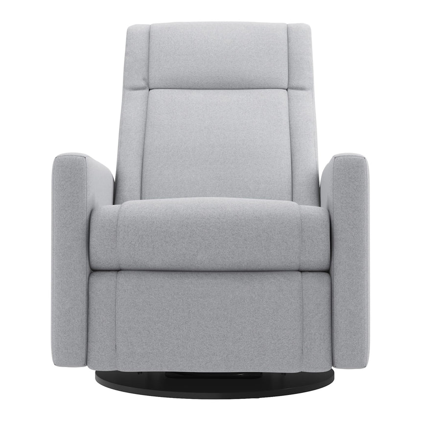 Grand Fauteuil Berçant et Pivotant Nelly avec Mécanisme Électrique - Arlo Heather Silver (Tissu résistant aux taches)-Jaymar BB-JAM-525295ARLO57-CLÉMENT