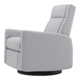 Grand Fauteuil Berçant et Pivotant Nelly avec Mécanisme Électrique - Arlo Heather Silver (Tissu résistant aux taches)-Jaymar BB-JAM-525295ARLO57-CLÉMENT