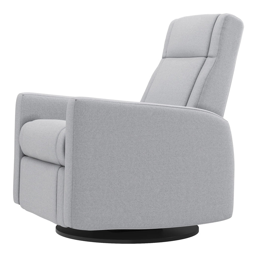 Grand Fauteuil Berçant et Pivotant Nelly avec Mécanisme Électrique - Arlo Heather Silver (Tissu résistant aux taches)-Jaymar BB-JAM-525295ARLO57-CLÉMENT