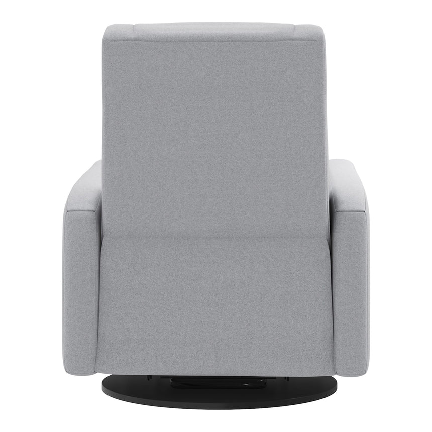 Grand Fauteuil Berçant et Pivotant Nelly avec Mécanisme Électrique - Arlo Heather Silver (Tissu résistant aux taches)-Jaymar BB-JAM-525295ARLO57-CLÉMENT