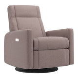Grand Fauteuil Berçant et Pivotant Nelly avec Mécanisme Électrique - Arlo Beige (Tissu résistant aux taches)-Jaymar BB-JAM-525295ARLO96-CLÉMENT