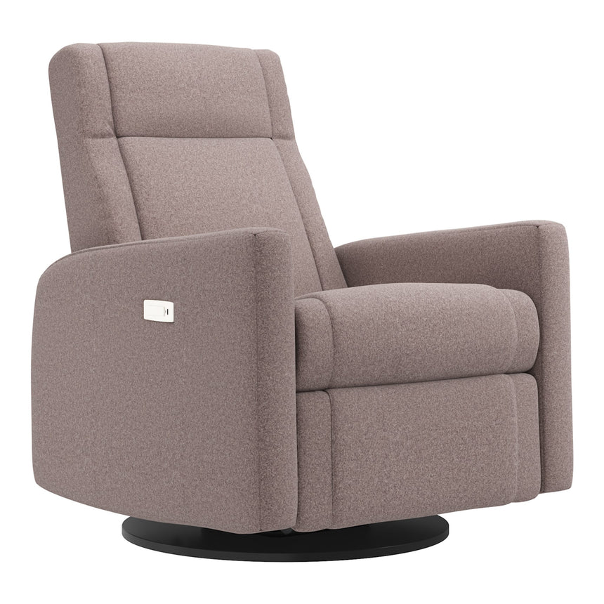 Grand Fauteuil Berçant et Pivotant Nelly avec Mécanisme Électrique - Arlo Beige (Tissu résistant aux taches)-Jaymar BB-JAM-525295ARLO96-CLÉMENT