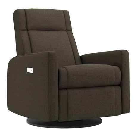Grand Fauteuil Berçant et Pivotant Nelly avec Mécanisme Électrique - Tissu Anti-tache Mojo Espresso-Jaymar BB-JAM-525295ESP006-CLÉMENT
