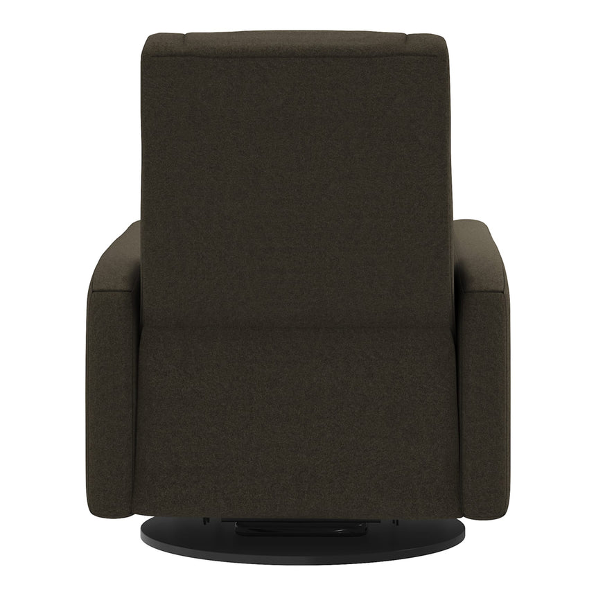 Grand Fauteuil Berçant et Pivotant Nelly avec Mécanisme Électrique - Tissu Anti-tache Mojo Espresso-Jaymar BB-JAM-525295ESP006-CLÉMENT