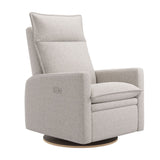 Fauteuil Berçant et Pivotant Arya - Arlo Pearl avec Mécanisme Électrique (Tissu résistant aux taches)-Jaymar BB-JAM-526-ARLO-601-CLÉMENT