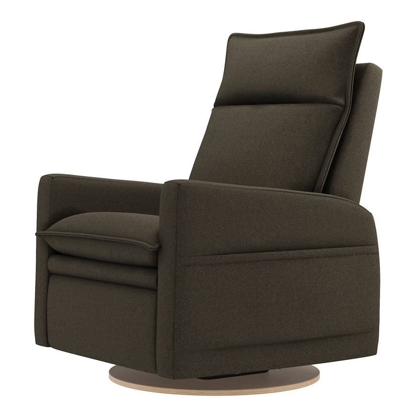 Grand Fauteuil Berçant et Pivotant Arya avec Mécanisme Électrique - Tissu Anti-tache Mojo Espresso-Jaymar BB-JAM-526-ESPRE006-CLÉMENT