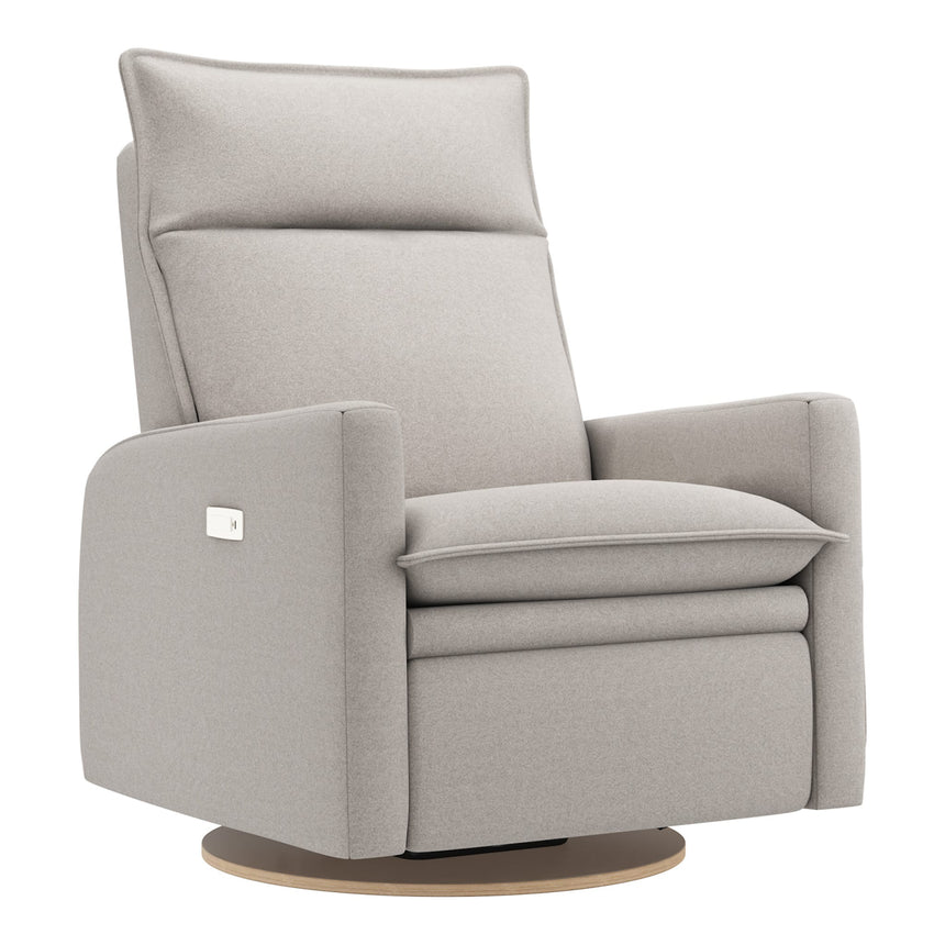 Grand Fauteuil Berçant et Pivotant Arya avec Mécanisme Électrique - Arlo Heather Pearl (Tissu résistant aux taches)-Jaymar BB-JAM-526295ARL601-CLÉMENT