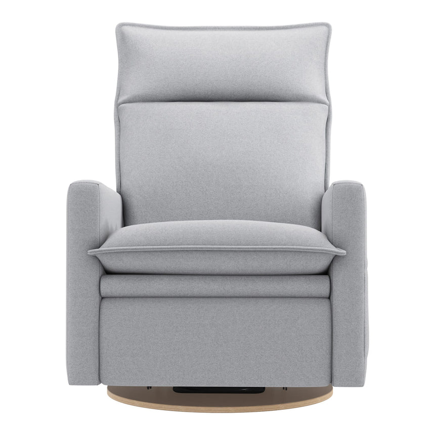 Grand Fauteuil Berçant et Pivotant Arya avec Mécanisme Électrique - Arlo Heather Silver (Tissu résistant aux taches)-Jaymar BB-JAM-526295ARLO57-CLÉMENT