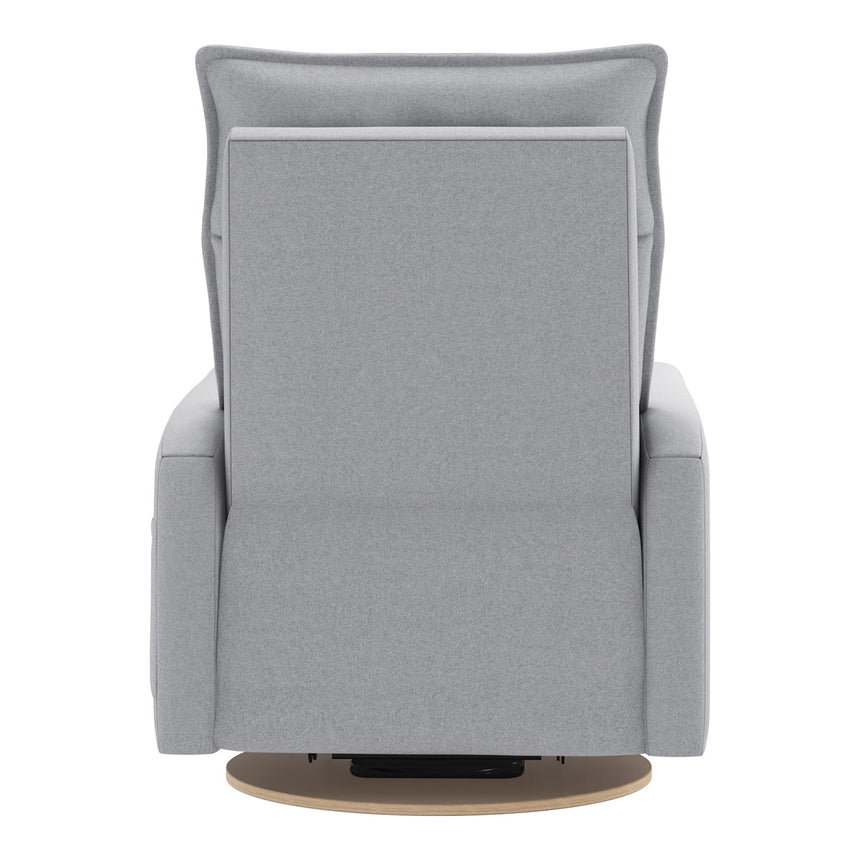 Grand Fauteuil Berçant et Pivotant Arya avec Mécanisme Électrique - Arlo Heather Silver (Tissu résistant aux taches)-Jaymar BB-JAM-526295ARLO57-CLÉMENT