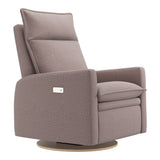 Grand Fauteuil Berçant et Pivotant Arya avec Mécanisme Électrique - Arlo Beige (Tissu résistant aux taches)-Jaymar BB-JAM-526295ARLO96-CLÉMENT