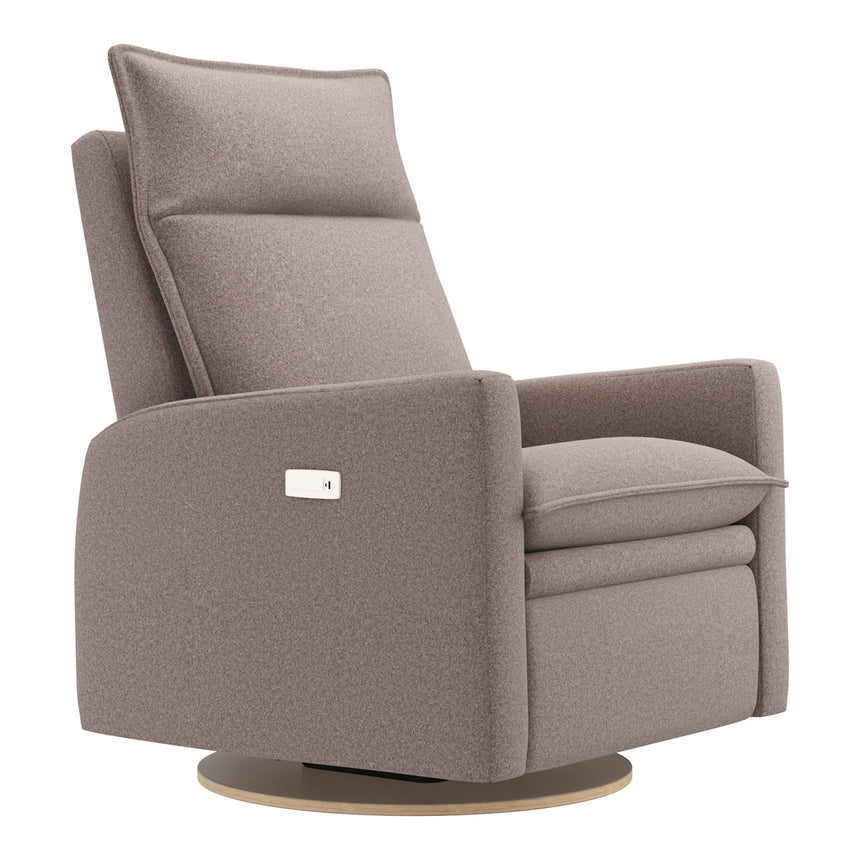 Grand Fauteuil Berçant et Pivotant Arya avec Mécanisme Électrique - Arlo Beige (Tissu résistant aux taches)-Jaymar BB-JAM-526295ARLO96-CLÉMENT