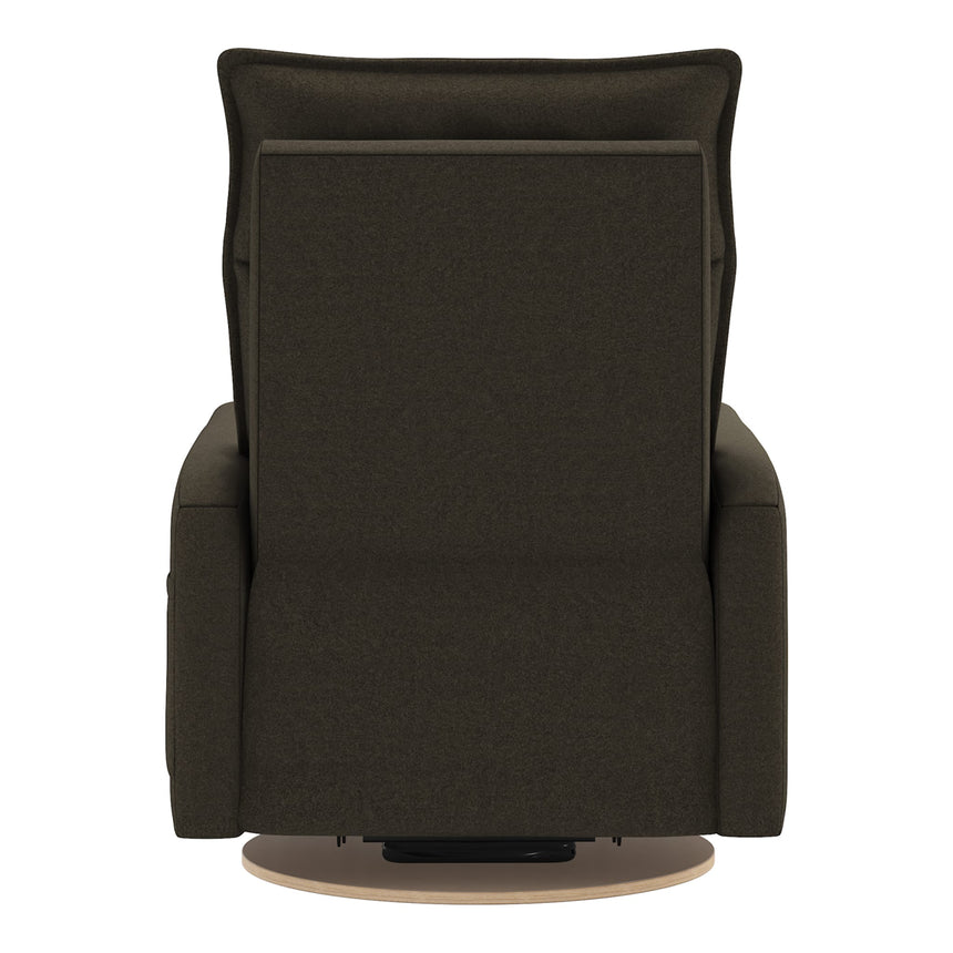 Grand Fauteuil Berçant et Pivotant Arya avec Mécanisme Électrique - Tissu Anti-tache Mojo Espresso-Jaymar BB-JAM-526295ESP006-CLÉMENT