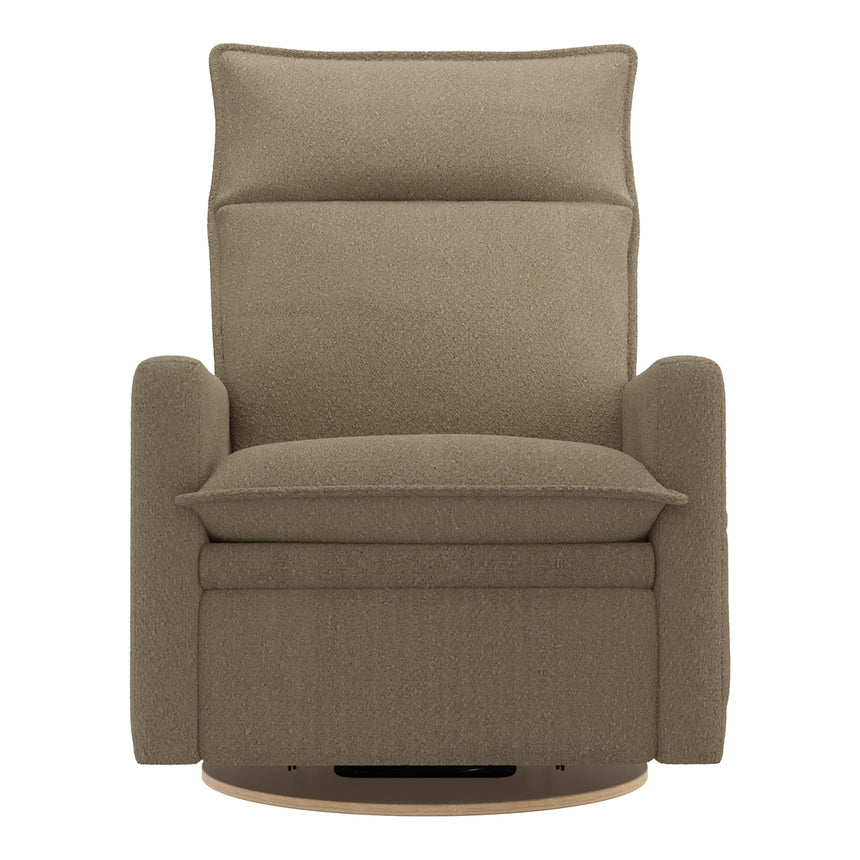 Grand Fauteuil Berçant et Pivotant Arya avec Mécanisme Électrique - Tissu Anti-tache Tessa Mocha-Jaymar BB-JAM-526295MOC606-CLÉMENT