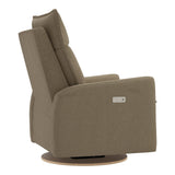Grand Fauteuil Berçant et Pivotant Arya avec Mécanisme Électrique - Tissu Anti-tache Tessa Mocha-Jaymar BB-JAM-526295MOC606-CLÉMENT