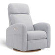 Fauteuil Berçant Inclinable Pivotant Hailey Arlo Heather Silver avec Mécanisme Électrique (Tissu résistant aux taches)-Jaymar BB-JAM-527-ARLO-57-CLÉMENT