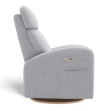 Fauteuil Berçant Inclinable Pivotant Hailey Arlo Heather Silver avec Mécanisme Électrique (Tissu résistant aux taches)-Jaymar BB-JAM-527-ARLO-57-CLÉMENT