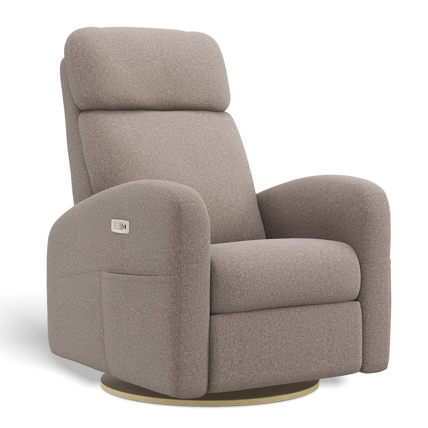 Fauteuil Berçant Inclinable Pivotant Hailey Arlo Beige avec Mécanisme Électrique (Tissu résistant aux taches)-Jaymar BB-JAM-527-ARLO-96-CLÉMENT