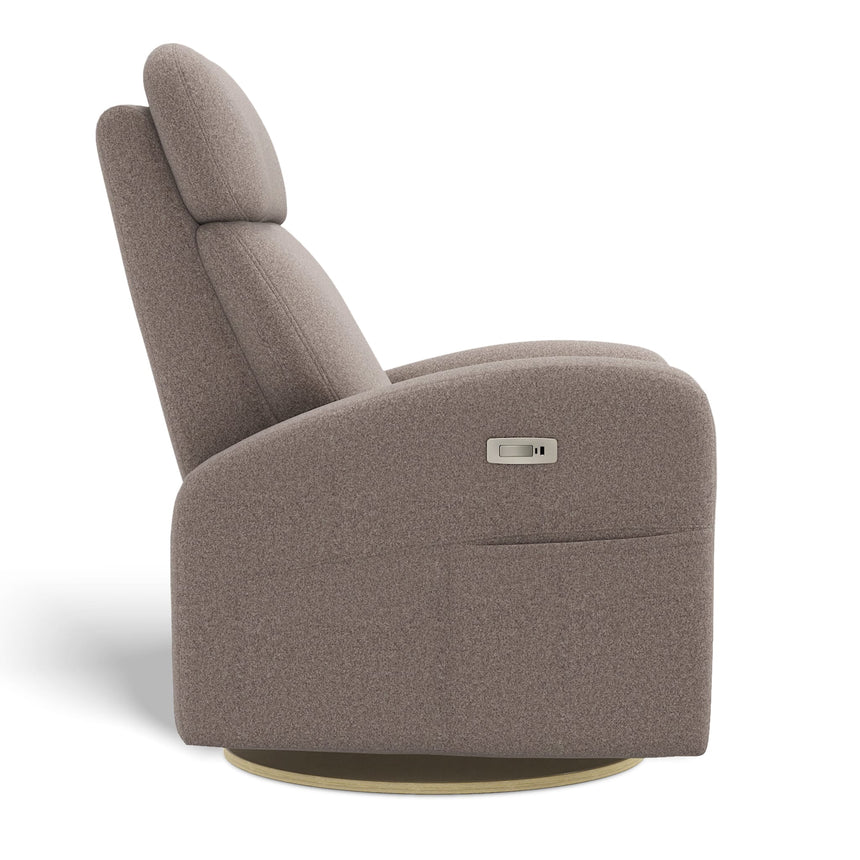 Fauteuil Berçant Inclinable Pivotant Hailey Arlo Beige avec Mécanisme Électrique (Tissu résistant aux taches)-Jaymar BB-JAM-527-ARLO-96-CLÉMENT