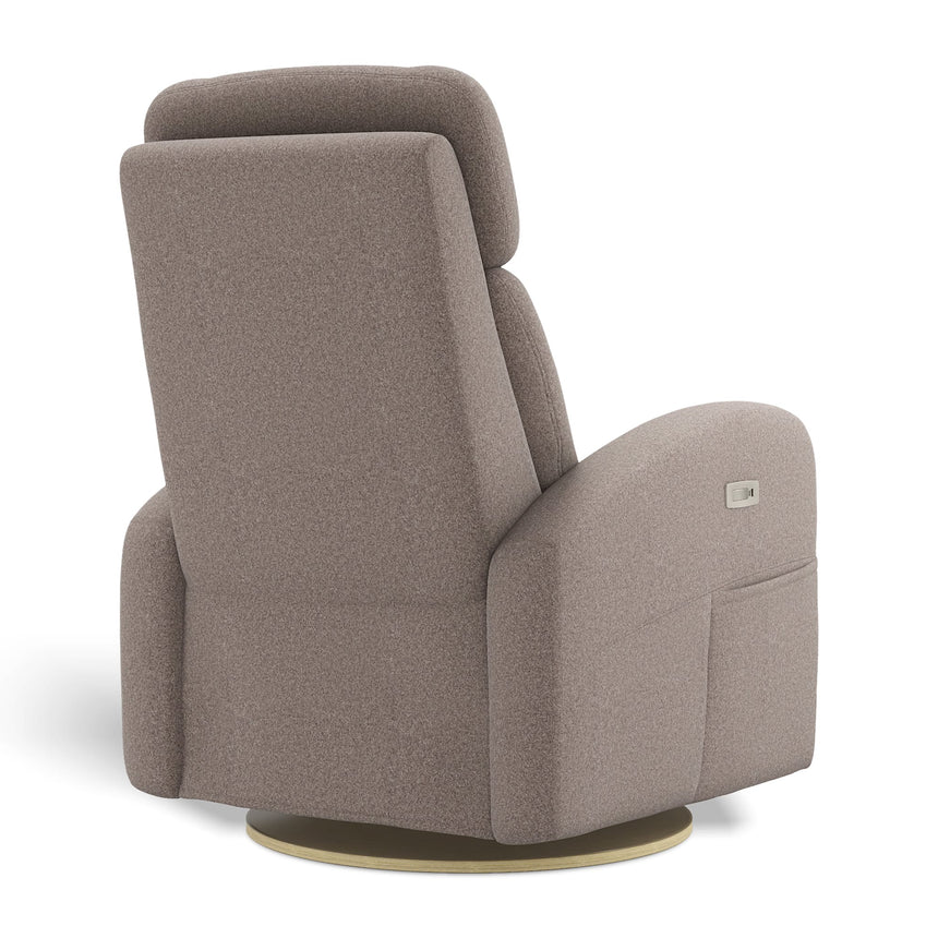 Fauteuil Berçant Inclinable Pivotant Hailey Arlo Beige avec Mécanisme Électrique (Tissu résistant aux taches)-Jaymar BB-JAM-527-ARLO-96-CLÉMENT