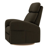 Grand Fauteuil Berçant Inclinable Pivotant Hailey avec Mécanisme Électrique - Tissu Anti-tache Mojo Espresso-Jaymar BB-JAM-527-ESPRE006-CLÉMENT