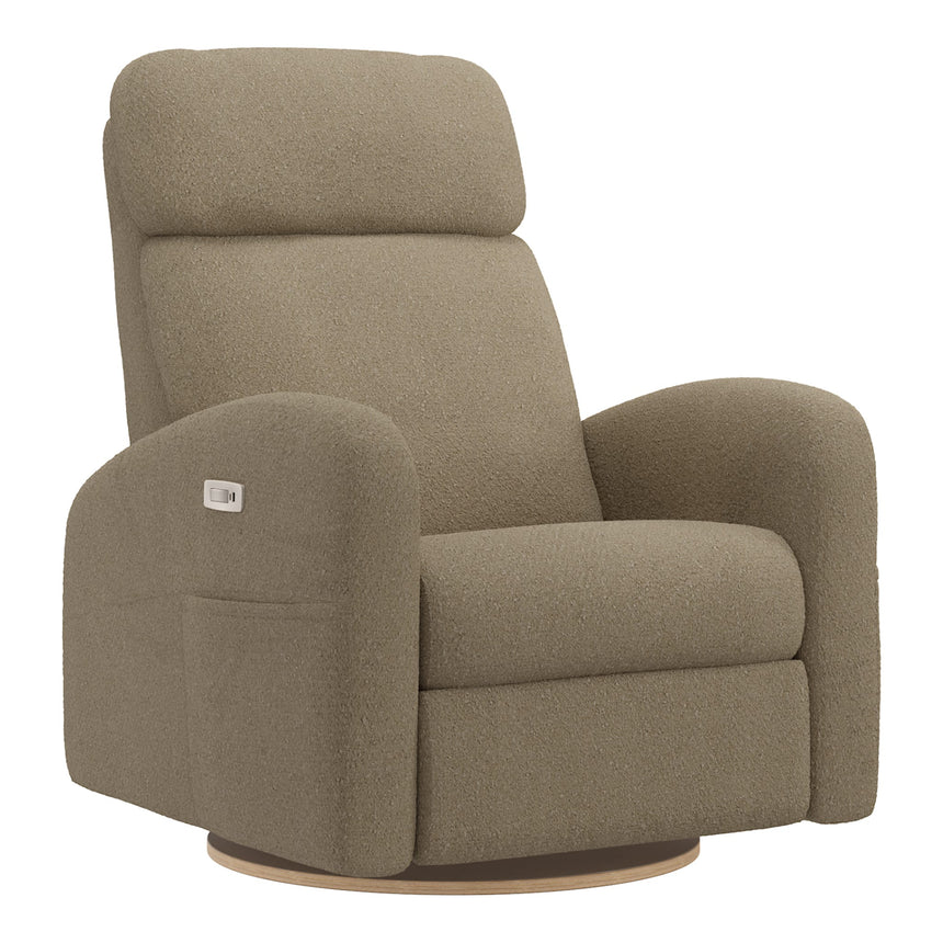 Grand Fauteuil Berçant Inclinable Pivotant Hailey avec Mécanisme Électrique - Tissu Anti-tache Tessa Mocha-Jaymar BB-JAM-527-MOCHA606-CLÉMENT