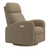 Grand Fauteuil Berçant Inclinable Pivotant Hailey avec Mécanisme Électrique - Tissu Anti-tache Tessa Mocha-Jaymar BB-JAM-527-MOCHA606-CLÉMENT
