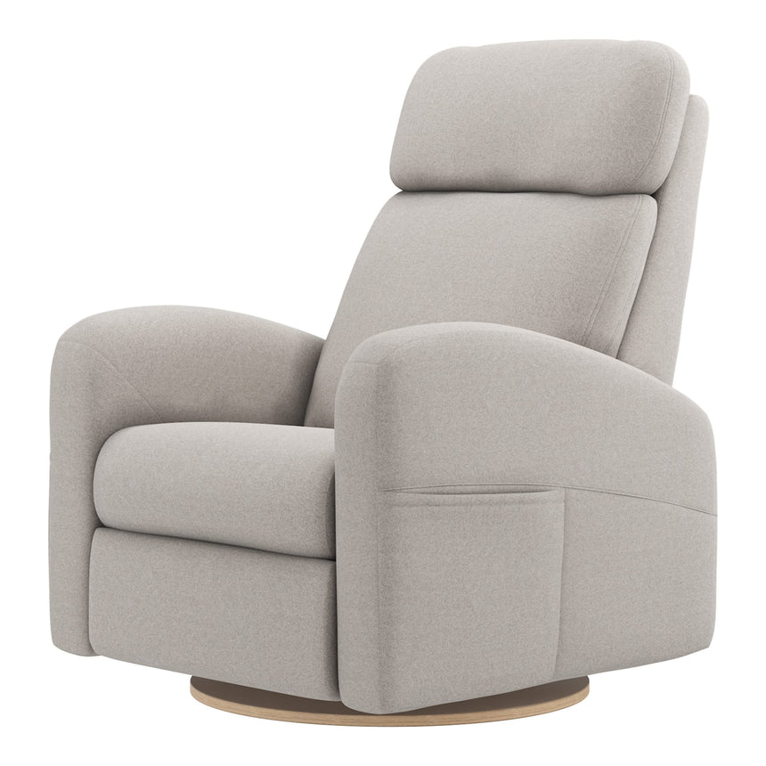 Grand Fauteuil Berçant Inclinable Pivotant Hailey avec Mécanisme Électrique - Arlo Heather Pearl (Tissu résistant aux taches)-Jaymar BB-JAM-527295ARL601-CLÉMENT
