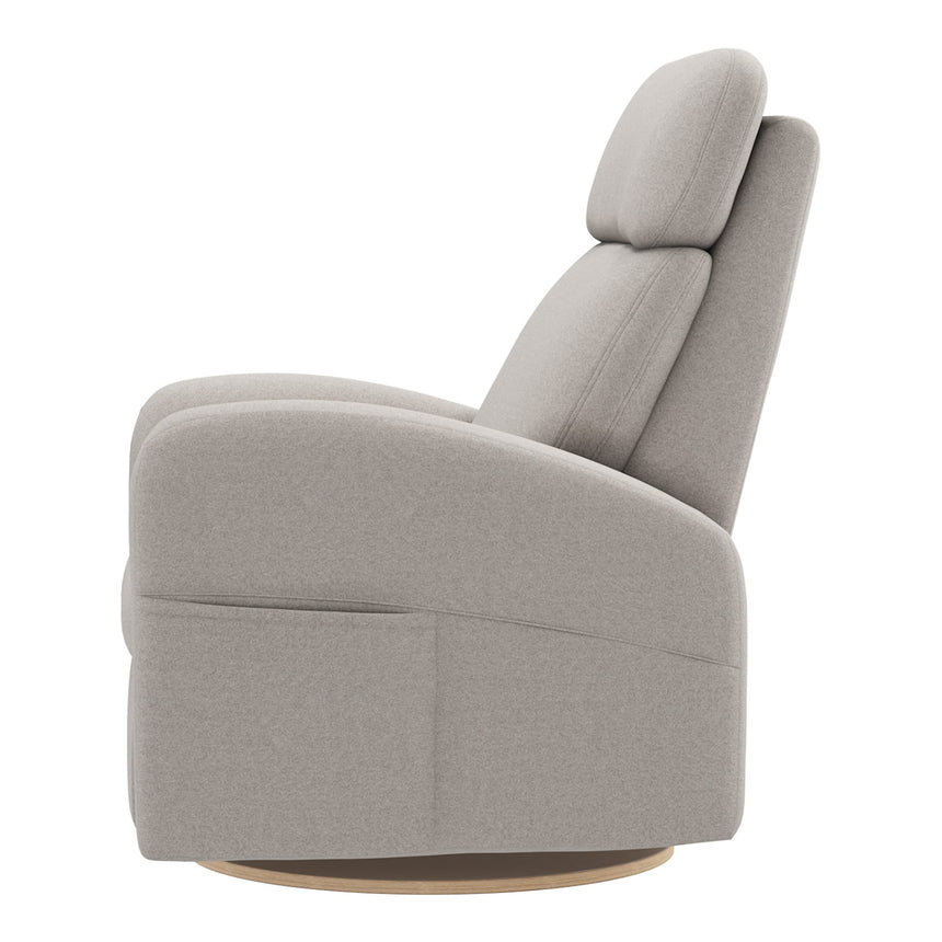 Grand Fauteuil Berçant Inclinable Pivotant Hailey avec Mécanisme Électrique - Arlo Heather Pearl (Tissu résistant aux taches)-Jaymar BB-JAM-527295ARL601-CLÉMENT