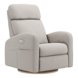 Grand Fauteuil Berçant Inclinable Pivotant Hailey avec Mécanisme Électrique - Arlo Heather Pearl (Tissu résistant aux taches)-Jaymar BB-JAM-527295ARL601-CLÉMENT
