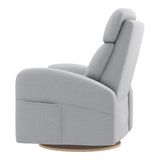 Grand Fauteuil Berçant Inclinable Pivotant Hailey avec Mécanisme Électrique - Arlo Heather Silver (Tissu résistant aux taches)-Jaymar BB-JAM-527295ARLO57-CLÉMENT