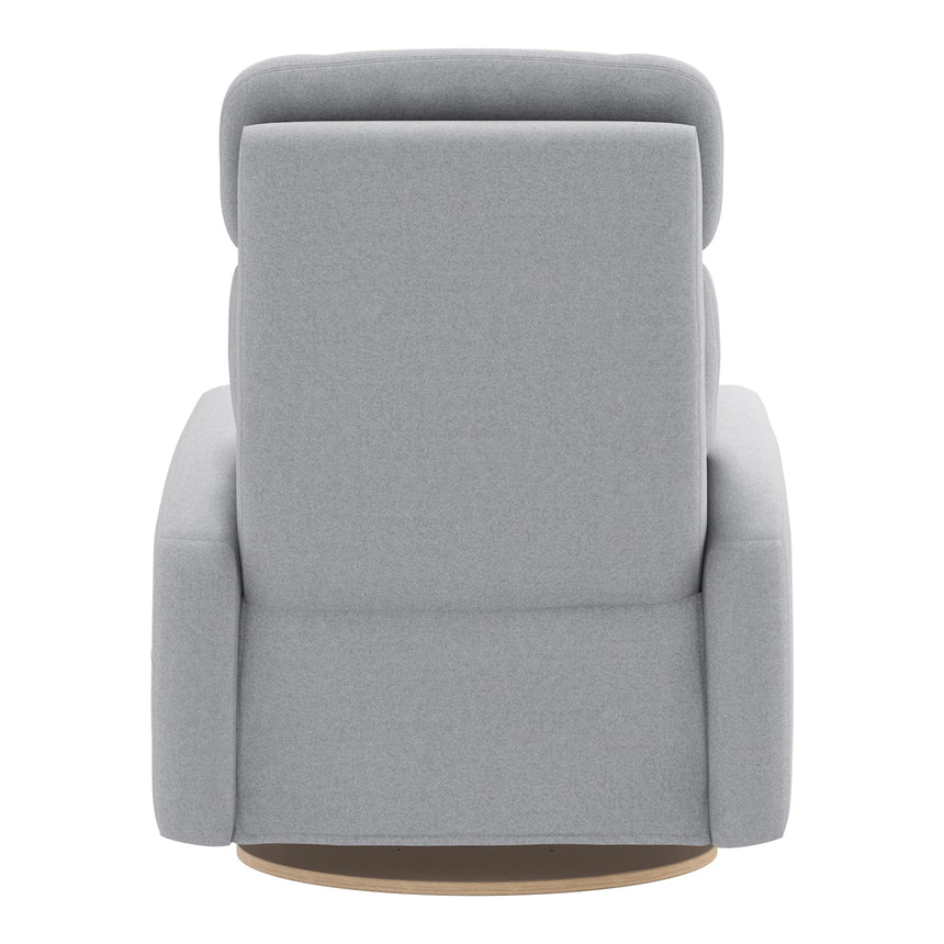 Grand Fauteuil Berçant Inclinable Pivotant Hailey avec Mécanisme Électrique - Arlo Heather Silver (Tissu résistant aux taches)-Jaymar BB-JAM-527295ARLO57-CLÉMENT