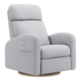 Grand Fauteuil Berçant Inclinable Pivotant Hailey avec Mécanisme Électrique - Arlo Heather Silver (Tissu résistant aux taches)-Jaymar BB-JAM-527295ARLO57-CLÉMENT