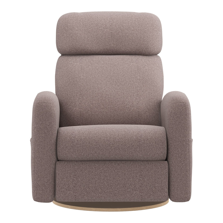 Grand Fauteuil Berçant Inclinable Pivotant Hailey avec Mécanisme Électrique - Arlo Beige (Tissu résistant aux taches)-Jaymar BB-JAM-527295ARLO96-CLÉMENT