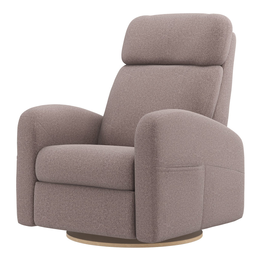 Grand Fauteuil Berçant Inclinable Pivotant Hailey avec Mécanisme Électrique - Arlo Beige (Tissu résistant aux taches)-Jaymar BB-JAM-527295ARLO96-CLÉMENT