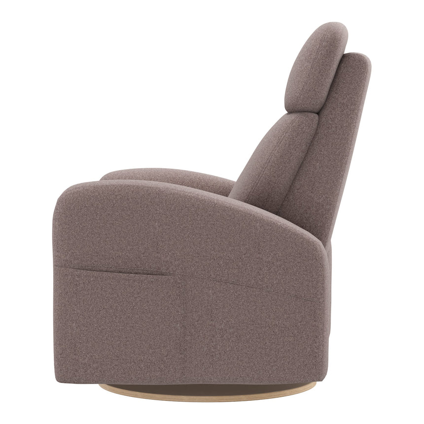 Grand Fauteuil Berçant Inclinable Pivotant Hailey avec Mécanisme Électrique - Arlo Beige (Tissu résistant aux taches)-Jaymar BB-JAM-527295ARLO96-CLÉMENT