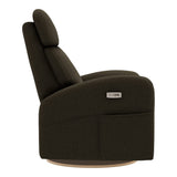 Grand Fauteuil Berçant Inclinable Pivotant Hailey avec Mécanisme Électrique - Tissu Anti-tache Mojo Espresso-Jaymar BB-JAM-527295ESP006-CLÉMENT