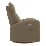Grand Fauteuil Berçant Inclinable Pivotant Hailey avec Mécanisme Électrique - Tissu Anti-tache Tessa Mocha-Jaymar BB-JAM-527295MOC606-CLÉMENT