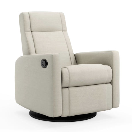 Fauteuil Berçant et Pivotant Nelly - Como Sable / Noir-Jaymar BB-JAM-521-COMO-20-CLÉMENT