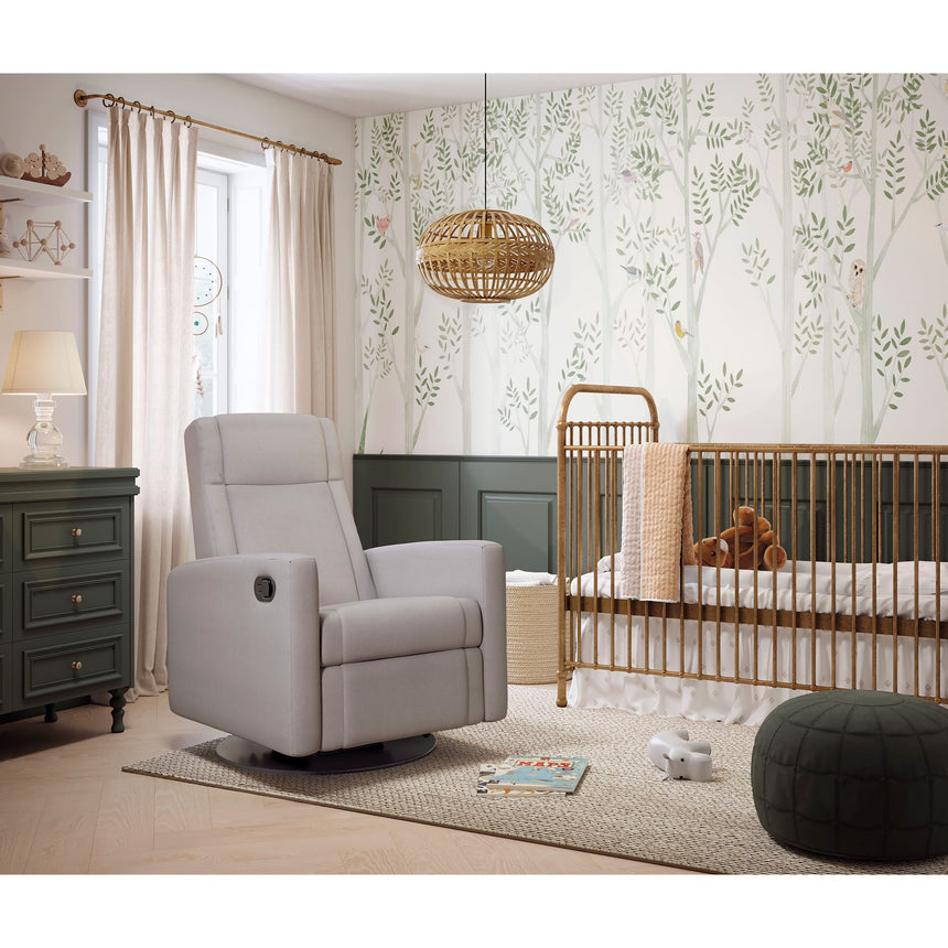 Fauteuil Berçant et Pivotant Nelly - Como Dove Gris / Noir-Jaymar BB-JAM-521-COMO-61-CLÉMENT
